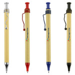 Bamboo &amp; Wood Enviro Pens  - Spiral Recycled Cardboard Pen