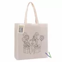 branded Colouring Calico Bag with Gusset, from our range of promotional Cotton &amp; Calico Tote Bags