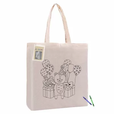 branded Colouring Calico Bag with Gusset, from our range of promotional Cotton & Calico Tote Bags