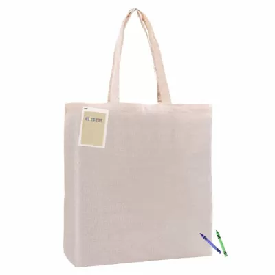 branded Colouring Calico Bag with Gusset, from our range of promotional Cotton & Calico Tote Bags