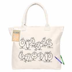 branded Colouring Calico Shopper No Gusset, from our range of promotional Cotton & Calico Tote Bags
