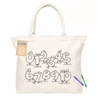 branded Colouring Calico Shopper No Gusset, from our range of promotional Cotton & Calico Tote Bags