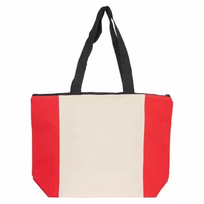 branded Colouring Calico Zip Shopper, from our range of promotional Cotton & Calico Tote Bags