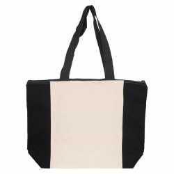 branded Colouring Calico Zip Shopper, from our range of promotional Cotton & Calico Tote Bags