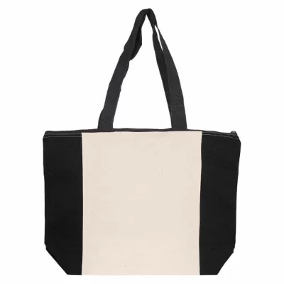 branded Colouring Calico Zip Shopper, from our range of promotional Cotton & Calico Tote Bags
