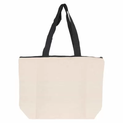 branded Colouring Calico Zip Shopper, from our range of promotional Cotton & Calico Tote Bags