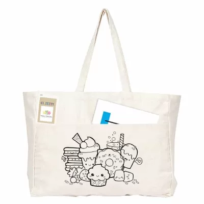 branded Colouring Delton Canvas Large Shopper, from our range of promotional Cotton & Calico Tote Bags