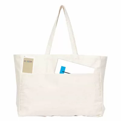 branded Colouring Delton Canvas Large Shopper, from our range of promotional Cotton & Calico Tote Bags