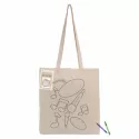 branded Colouring Long Handle Calico Shopper, from our range of promotional Cotton &amp; Calico Tote Bags