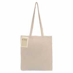 branded Colouring Long Handle Calico Shopper, from our range of promotional Cotton & Calico Tote Bags