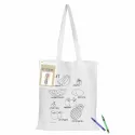 branded Colouring White Calico Bag No Gusset, from our range of promotional Cotton &amp; Calico Tote Bags