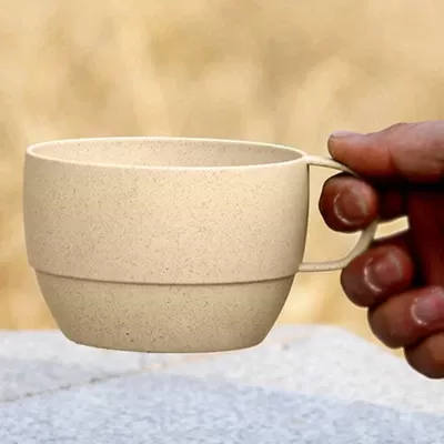branded Vetto Wheat Straw Coffee Cup 300ml, from our range of promotional Coffee Mugs