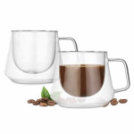 branded Diamond Glass Coffee Cup 230ml, from our range of promotional Reusable Coffee Cups - Glass