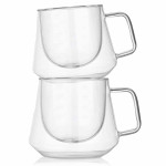 branded Diamond Glass Coffee Cup 230ml, from our range of promotional Reusable Coffee Cups - Glass