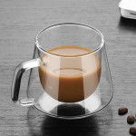 branded Diamond Glass Coffee Cup 230ml, from our range of promotional Reusable Coffee Cups - Glass