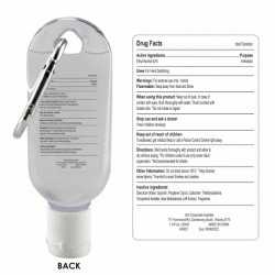 branded 30ml Gel Hand Sanitiser with Carabiner, from our range of promotional Branded Hand Sanitisers