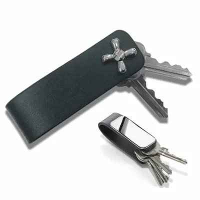 branded Kewa Leather Key Holder, from our range of promotional Metal Keyrings