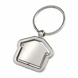 branded Spin House Key Ring, from our range of promotional Metal Keyrings