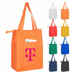 branded Non Woven Cooler Bag with Top Zip Closure, from our range of promotional Non Woven Tote Bags