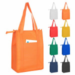branded Non Woven Cooler Bag with Top Zip Closure, from our range of promotional Non Woven Tote Bags