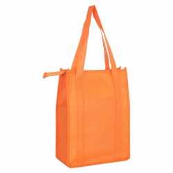 branded Non Woven Cooler Bag with Top Zip Closure, from our range of promotional Non Woven Tote Bags