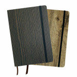 Promotional Journals &amp; Noteboooks  - Wood Look Notebook A5