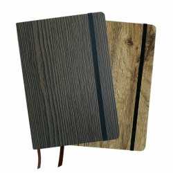 Promotional Journals & Noteboooks  - Wood Look Notebook A5