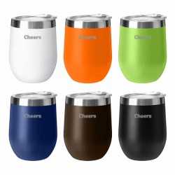 branded Wine and Coffee Cup 350ml, from our range of promotional Reusable Coffee Cups - Metal