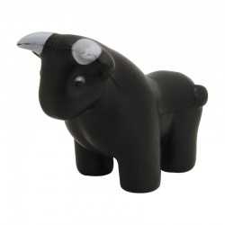 branded Stress Black Bull, from our range of promotional Stress Animals