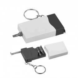 branded Mini Screwdriver Tape Key Ring, from our range of promotional Tools & Pocket Knives