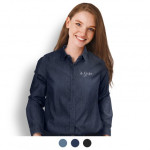 branded TRENDSWEAR Chester Womens Denim Shirt, from our range of promotional Ladies Corporate Shirts