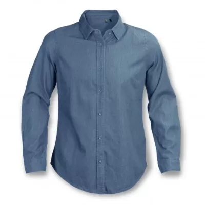 branded TRENDSWEAR Chester Womens Denim Shirt, from our range of promotional Ladies Corporate Shirts