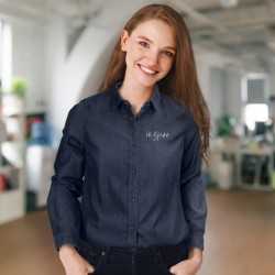 branded TRENDSWEAR Chester Womens Denim Shirt, from our range of promotional Ladies Corporate Shirts