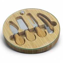 Cheese Sets - Glass & Bamboo Cheese Board