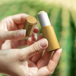 branded Bamboo Lip Balm, from our range of promotional Sunscreen & Lip Balm