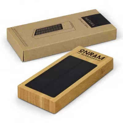 branded Bamboo Solar Power Bank AUS, from our range of promotional Power Banks