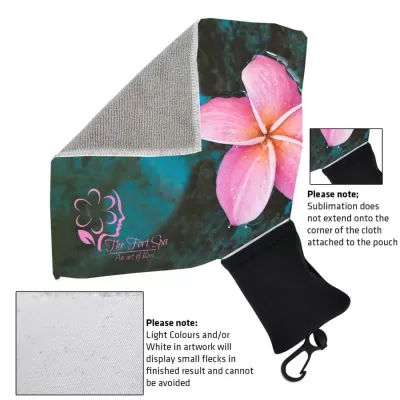 branded Micro Fibre Towel with Pouch, from our range of promotional Phone Accessories