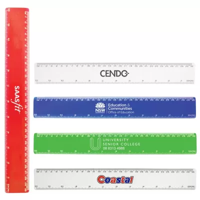 branded 30cm Plastic Ruler, from our range of promotional Rulers