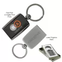 branded The Carbon Fibre Keychain, from our range of promotional Metal Keyrings