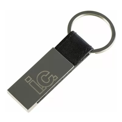 branded Hudson Leather Keychain, from our range of promotional Metal Keyrings