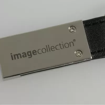branded Hudson Leather Keychain, from our range of promotional Metal Keyrings