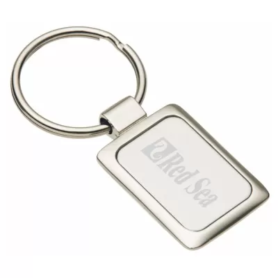 branded Accent Rectangular Keychain, from our range of promotional Metal Keyrings