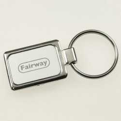branded Accent Rectangular Keychain, from our range of promotional Metal Keyrings