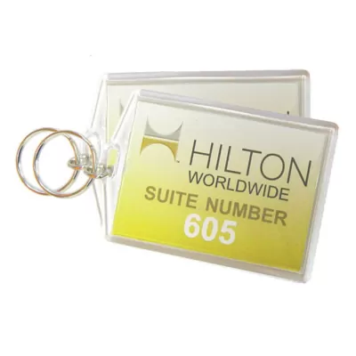branded Hotel Keychain, from our range of promotional Printed Keyrings