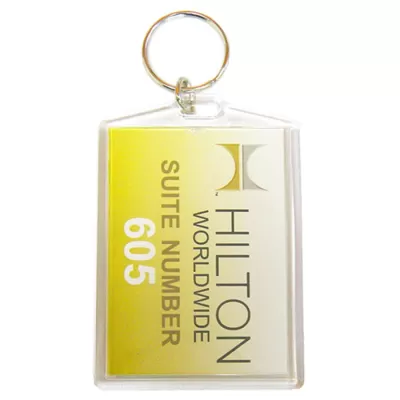 branded Hotel Keychain, from our range of promotional Printed Keyrings