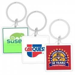 branded Square Acrylic Keychain, from our range of promotional Printed Keyrings