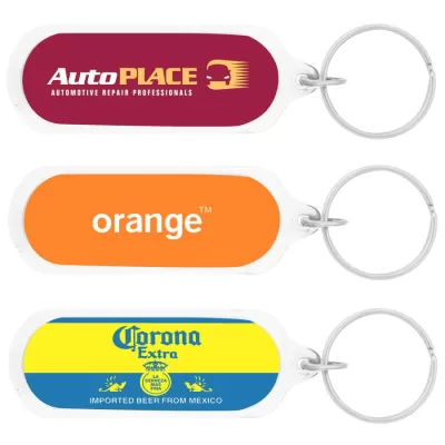 branded Oval Acrylic Keychain, from our range of promotional Printed Keyrings