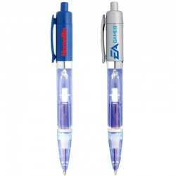 branded Plastic light Plastic Pen (Blue), from our range of promotional Light Up Pens