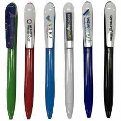 Plastic Promotional Pens - Brilliant Clip Plastic Pen