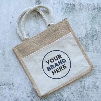 branded Jim Jam Jute Tote Bag, from our range of promotional Jute Shopping & Tote Bags